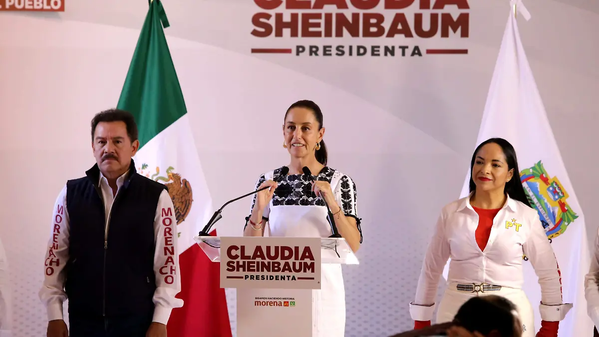 Claudia Sheinbaum en Tehuacán Erik Guzmán